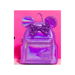 Loungefly Minnie Mouse Purple Glitter Mini Backpack From Loungefly